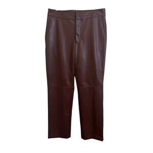 BANANA REPUBLIC FAUX VEGAN LEATHER WOMENS TROUSERS PANTS